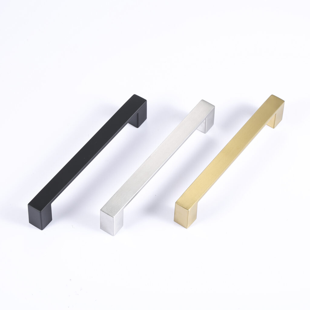 Square Shape Furniture Hardware Pull Supplies Kitchen Gold Cupboard Cabinet Drawer Door Handles X-005