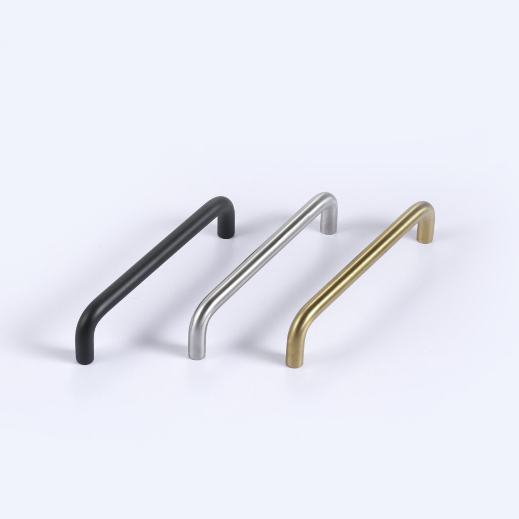 Solid Cabinet Pulls Matte Black Stainless Steel Drawer Handles for Kitchen and Bathroom Cylindrical Dresser Handle X-015