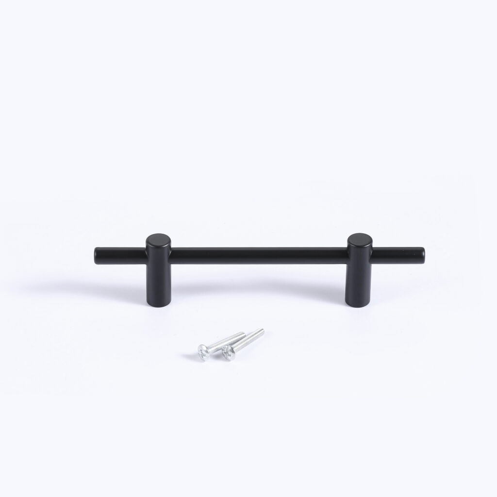 Cabinet Pulls Stainless Steel Matte Black Heavy Duty Round Drawer Pull with Screws Kitchen Handles Unique Design X-022