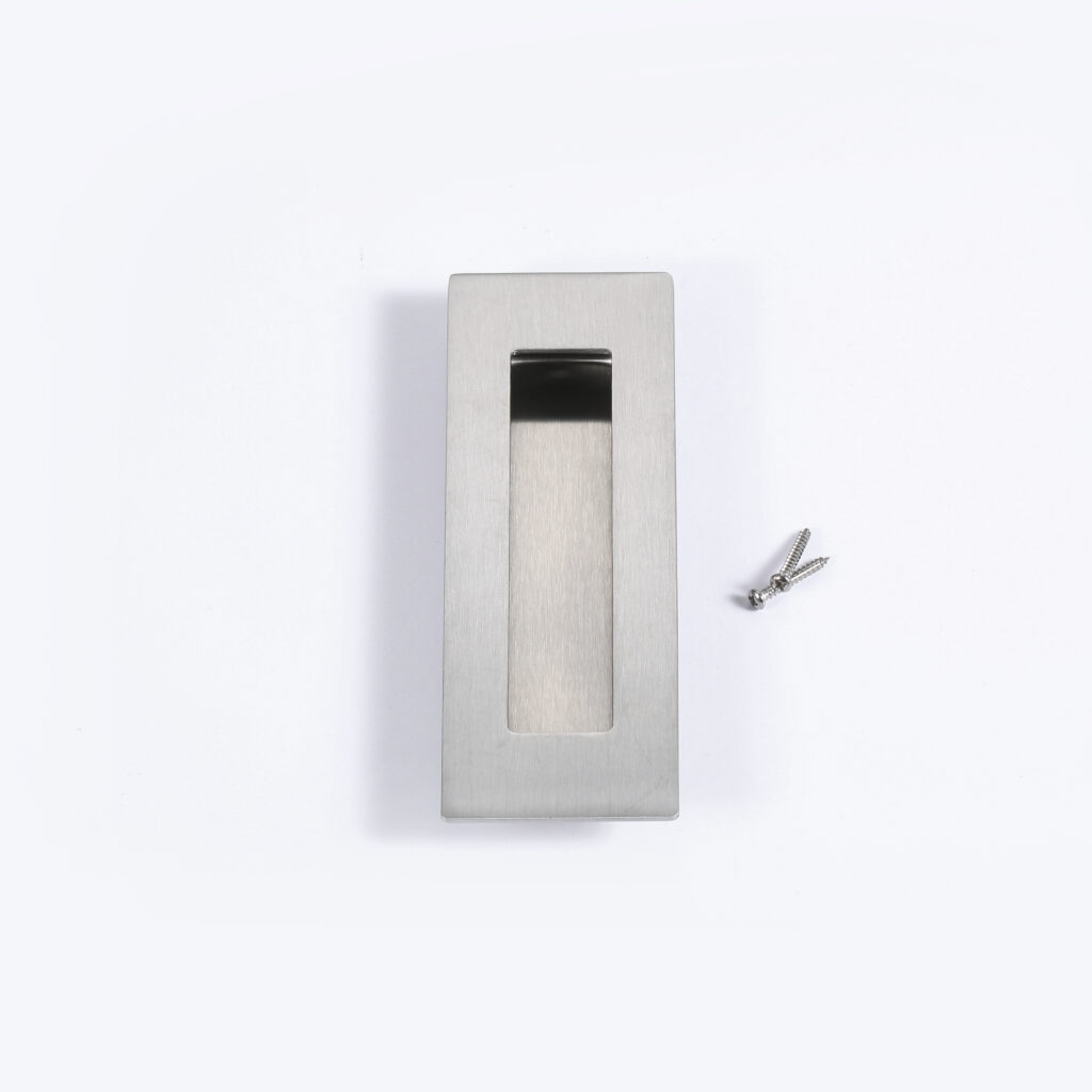 Finger Flush Pulls for Closet Pocket Sliding Barn Door Handle Set Pull Recessed Handles Rectangular Plate X-046