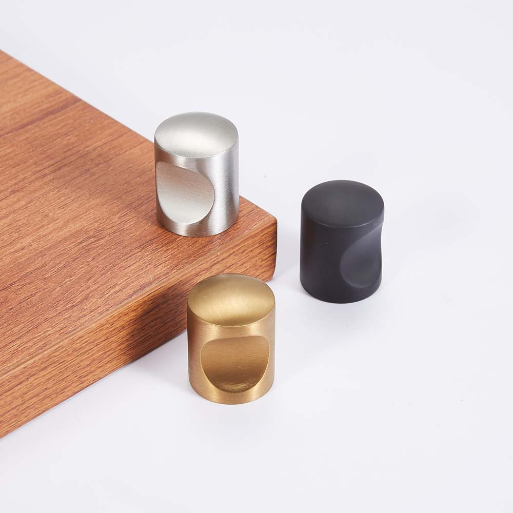 Solid Round Cabinet Pulls Single Hole Cupboard Handles Stainless Steel Dresser Knobs Furniture Hardware X-067
