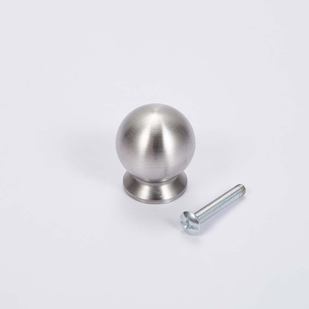 Brushed Nickel Cabinet Knobs Round Drawer Knobs Mushroom Door Solid Cupboard Handles Stainless Steel Single Hole X-071