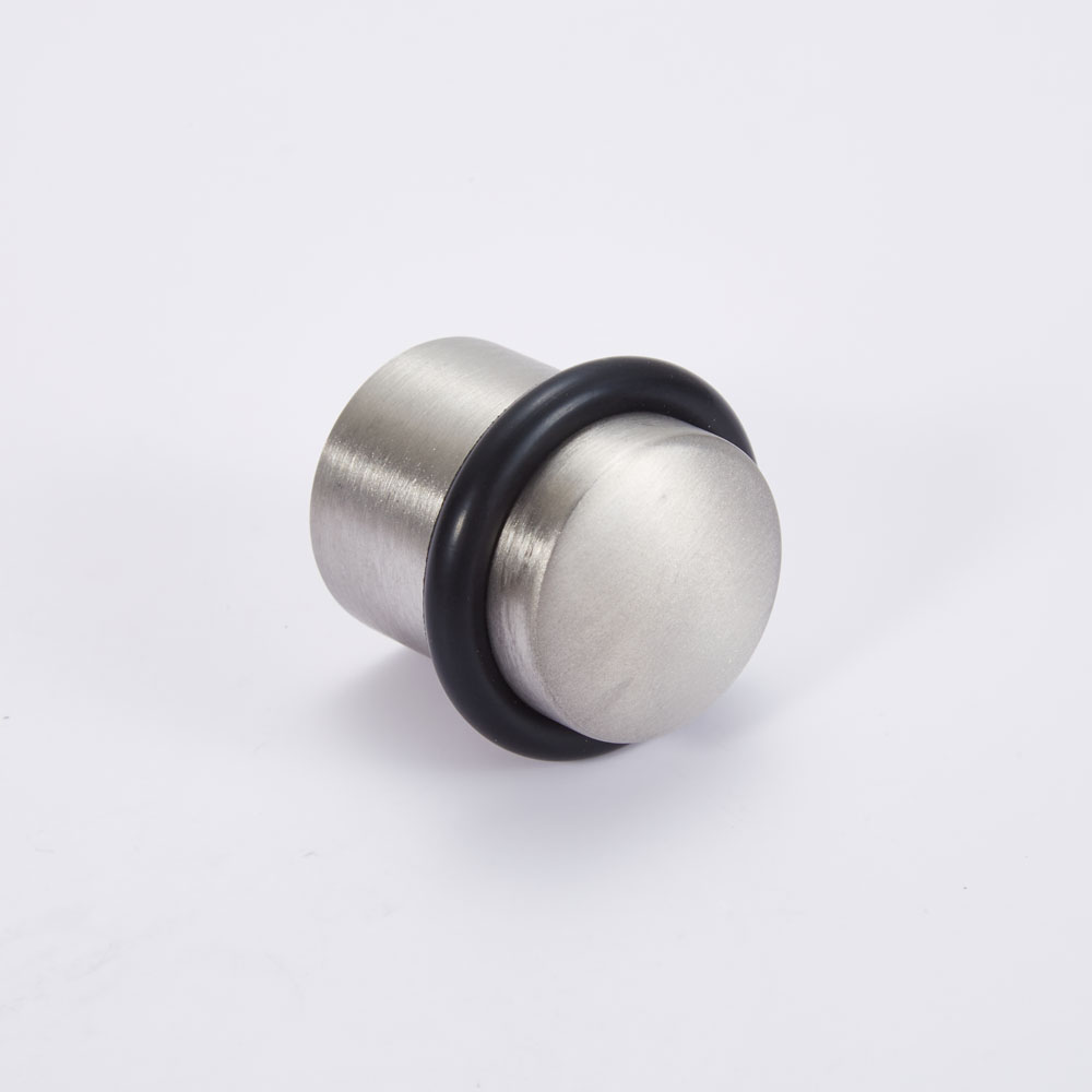 Polished Door Stoppers Stainless Steel 304 Round Floor or Wall Mount Door Stop With Rubber X-077
