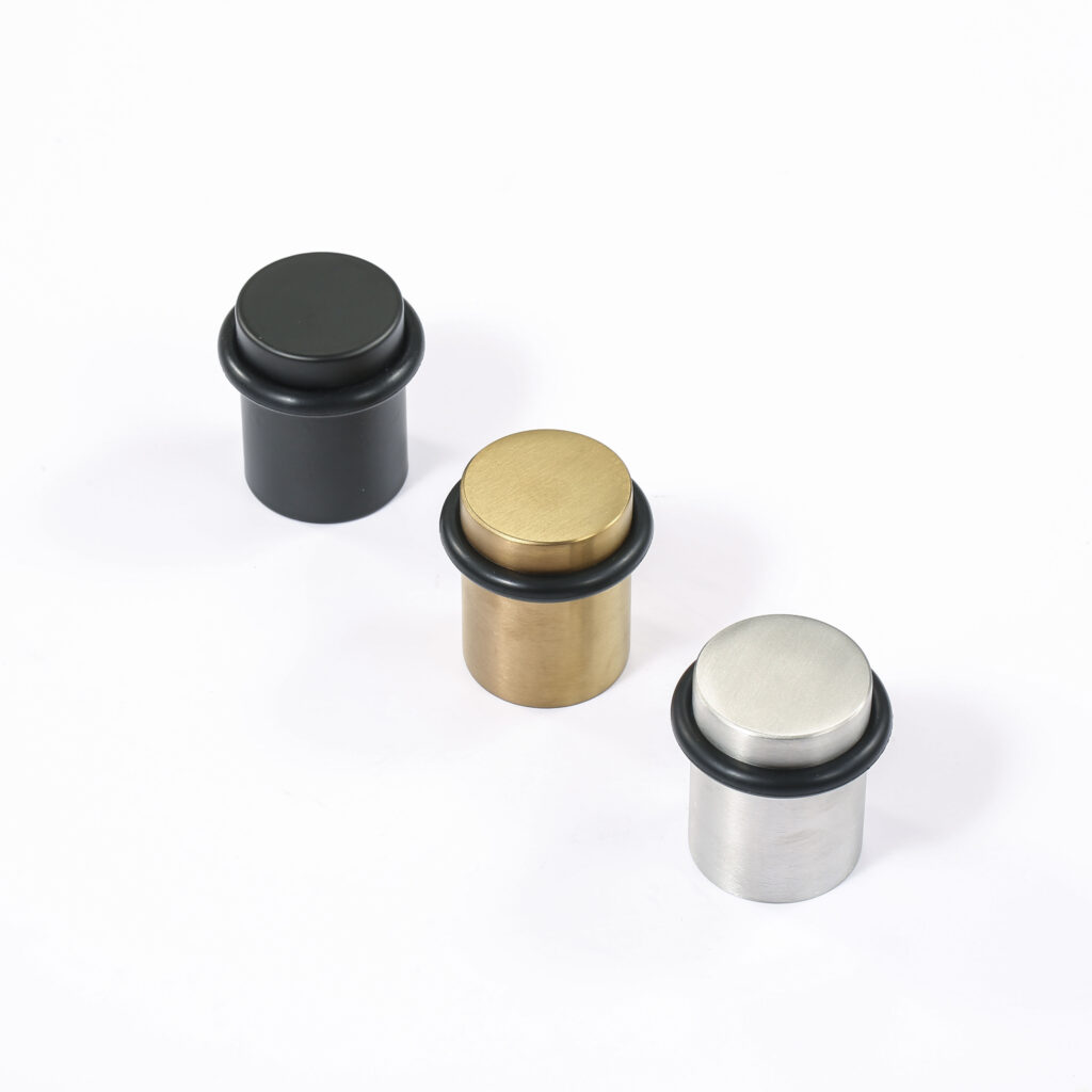 Floor Mounted Door Stopper Stainless Steel Adhesive Door Stops with Screws or Self-Adhesive Pads for Home & Office X-078