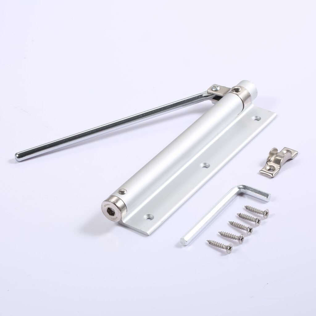 Door Closers Safety Single Spring Strength Adjustable Surface Mounted Aluminum Alloy Automatic Closing Fire Rated Door Hardware X-142