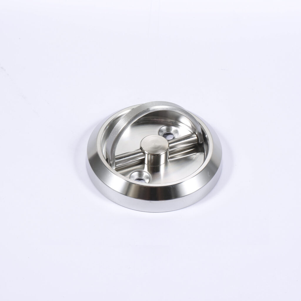 Invisible Recessed Cup Ring Handle Flush Pull Handles Stainless Steel 304 Brushed Nickel with Screws Heavy Duty X-123