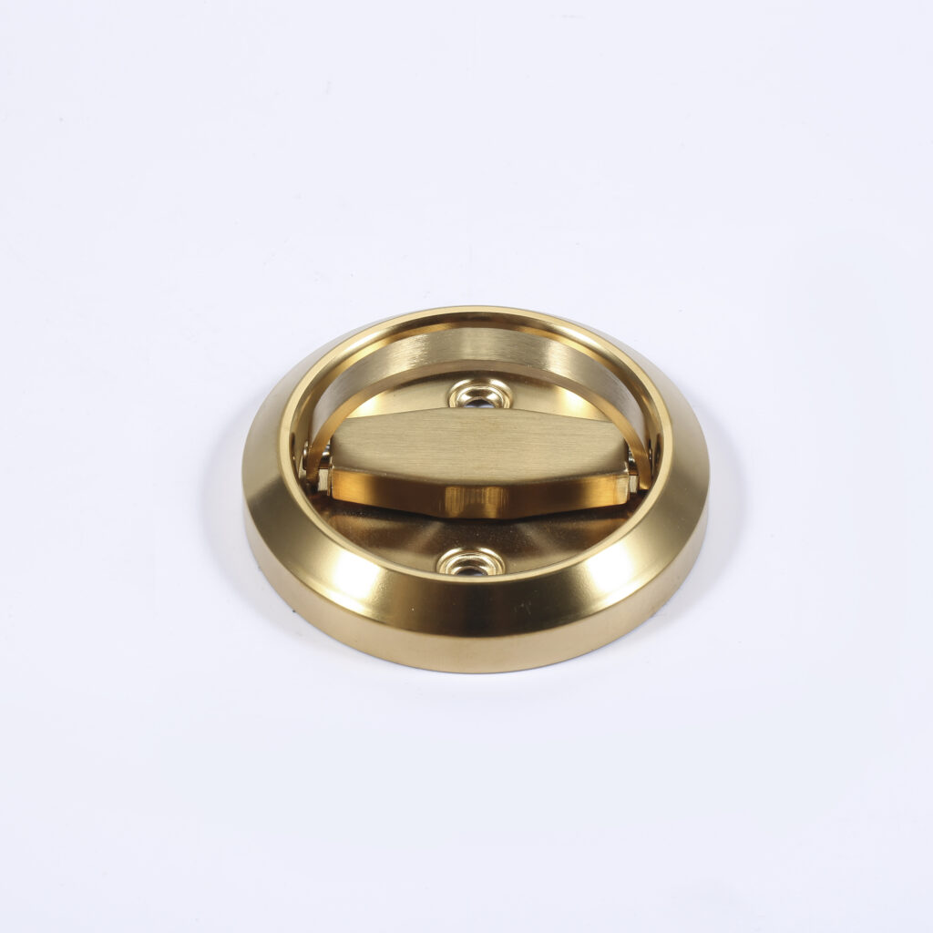 Matte Black Round Recessed Handle Stainless Steel Sliding Door Pulls Cabinet Handles with Mounting Screws X-122