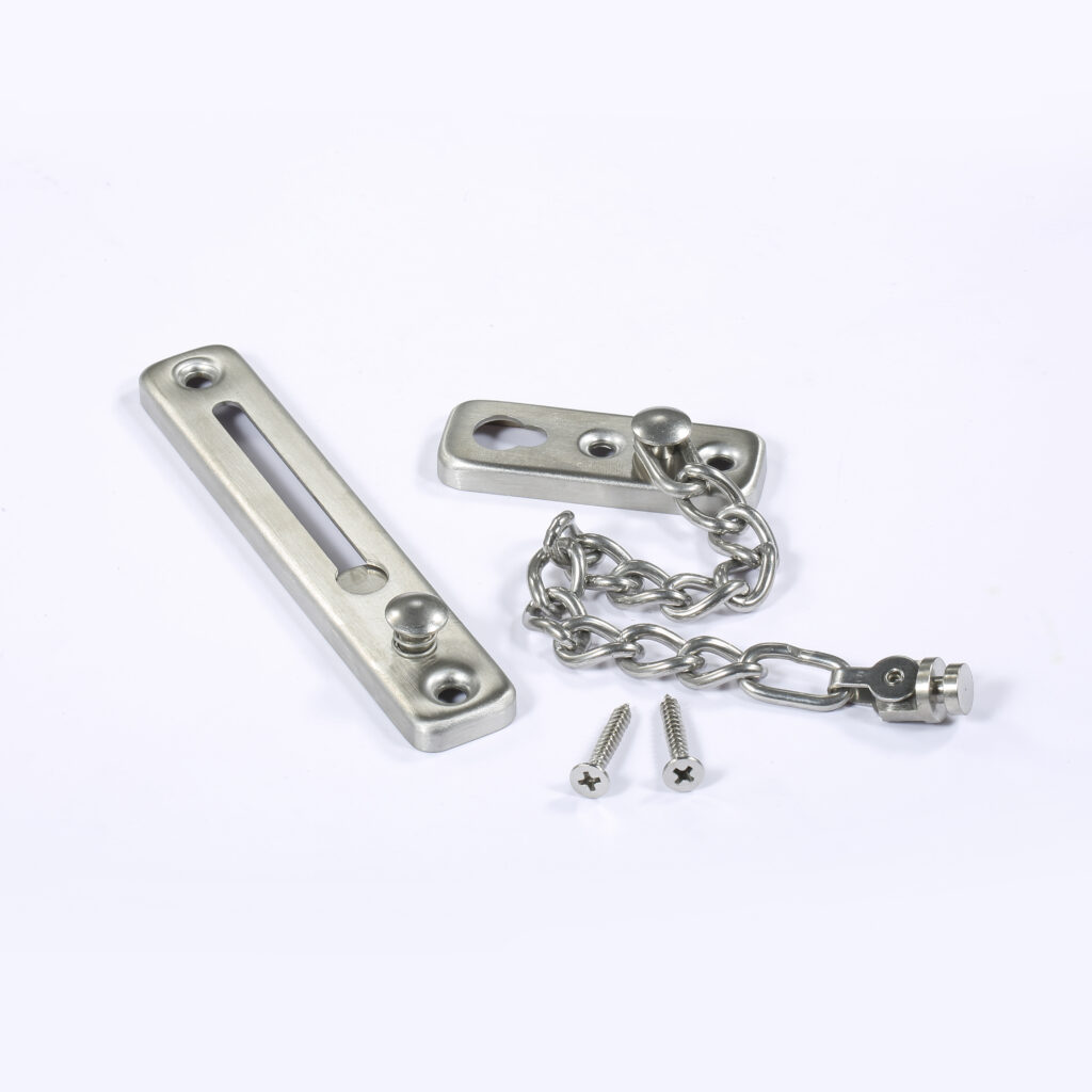 X-127 Safety Chain Door Lock Heavy Duty Stainless Steel Anti-Theft Snap Lock Front Door Security Chain Lock with 4 Screws