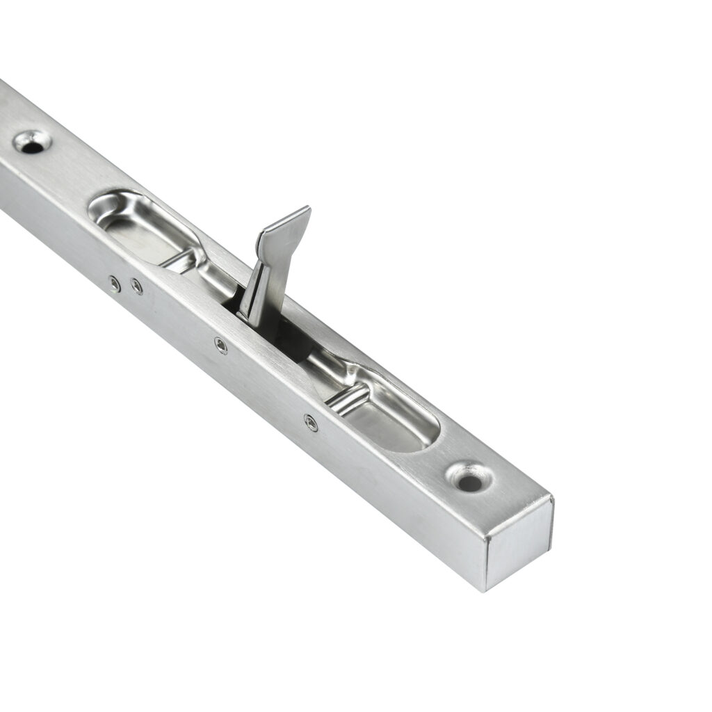 X-137 Stainless Steel Flush Bolt Work on One Side and Folding Lever Solid Brush Nickel 6 Inch