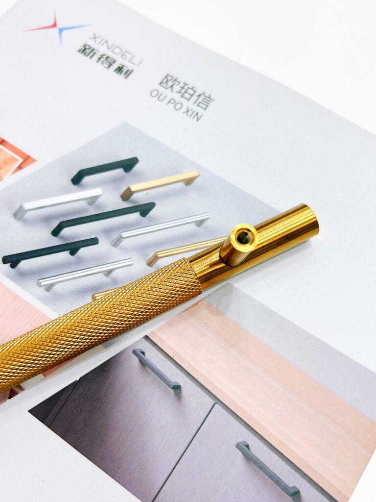 Solid Stainless Steel Knurling Cabinet Handle